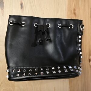 Foxblood Studded Bucket Bag